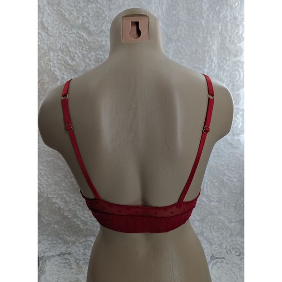 Honeydew Intimates flocked hearts feminine bralette NWOT RED - Picture 5 of 5